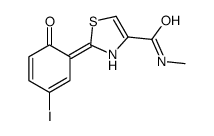 2-(3-iodo-6-oxocyclohexa-2,4-dien-1-ylidene)-N-methyl-3H-1,3-thiazole-4-carboxamide结构式