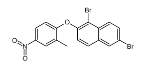 1,6-dibromo-2-(2-methyl-4-nitrophenoxy)naphthalene结构式