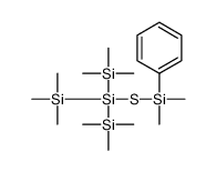 dimethyl-phenyl-tris(trimethylsilyl)silylsulfanylsilane Structure