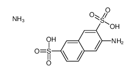 ammonium hydrogen 3-aminonaphthalene-2,7-disulphonate Structure