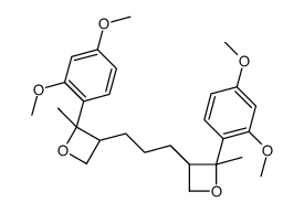 2-(2,4-dimethoxyphenyl)-3-[3-[2-(2,4-dimethoxyphenyl)-2-methyloxetan-3-yl]propyl]-2-methyloxetane结构式