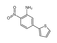 2-Amino-4-(thien-2-yl)nitrobenzene, 2-(3-Amino-4-nitrophenyl)thiophene结构式