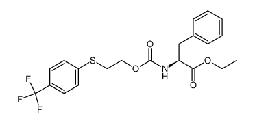 ethyl ((2-((4-(trifluoromethyl)phenyl)thio)ethoxy)carbonyl)-L-phenylalaninate结构式