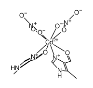 [Cd(5-methylimidazol-5-carbaldehyde)2(nitrate)2]结构式