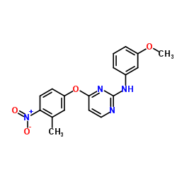 N-(3-Methoxyphenyl)-4-(3-methyl-4-nitrophenoxy)-2-pyrimidinamine结构式