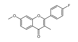 3-Methyl-7-methoxy-4'-fluoroflavone Structure