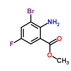 Methyl 2-amino-3-bromo-5-fluorobenzoate结构式