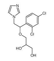 3-[1-(2,4-dichlorophenyl)-2-imidazol-1-ylethoxy]propane-1,2-diol结构式