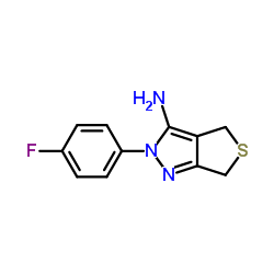 2-(4-Fluorophenyl)-2,6-dihydro-4H-thieno[3,4-c]pyrazol-3-amine结构式