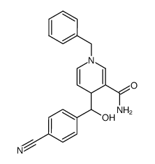 1-benzyl-4-((4-cyanophenyl)(hydroxy)methyl)-1,4-dihydropyridine-3-carboxamide Structure