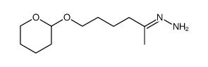 (6-((tetrahydro-2H-pyran-2-yl)oxy)hexan-2-ylidene)hydrazine Structure