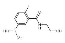 4-氟-3-(2-羟基乙基氨甲酰基)苯硼酸图片