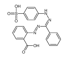 2-[[C-phenyl-N-(4-sulfoanilino)carbonimidoyl]diazenyl]benzoic acid Structure