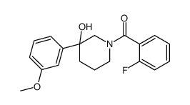 (2-fluorophenyl)-[3-hydroxy-3-(3-methoxyphenyl)piperidin-1-yl]methanone Structure