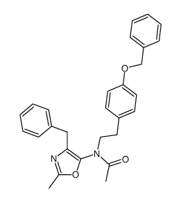 2-methyl-4-benzyl-5-(N-((p-benzyloxyphenyl)ethyl)acetamido)oxazole Structure