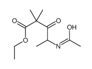ethyl 4-acetamido-2,2-dimethyl-3-oxopentanoate结构式