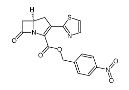 p-nitrobenzyl-2-(2-thiazolyl)-1-carbapen-2-em-3-carboxylate结构式