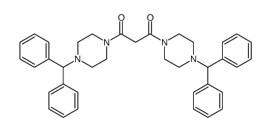1,3-bis(4-benzhydrylpiperazin-1-yl)propane-1,3-dione结构式