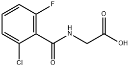 2-[(2-氯-6-氟苯基)甲酰胺]乙酸结构式