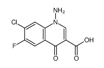 1-amino-7-chloro-6-fluoro-1,4-dihydro-4-oxo-3-quinolinecarboxylic acid Structure