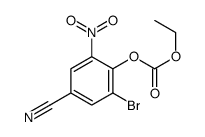 (2-bromo-4-cyano-6-nitrophenyl) ethyl carbonate结构式