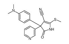 4-[4-(dimethylamino)phenyl]-2-methylsulfanyl-5-oxo-4-pyridin-3-yl-1H-pyrrole-3-carbonitrile结构式