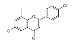 6-chloro-2-(4-chlorophenyl)-8-methylchromen-4-one结构式