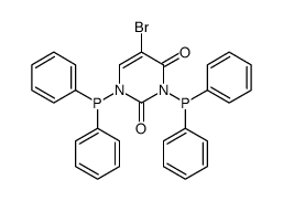 5-bromo-1,3-bis(diphenylphosphanyl)pyrimidine-2,4-dione结构式