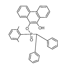 Benzhydryl-(2,6-dimethyl-phenyl)-phosphinic acid 10-hydroxy-phenanthren-9-yl ester结构式