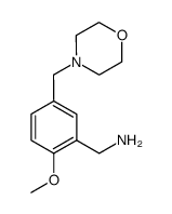 2-Methoxy-5-morpholin-4-ylmethyl-benzylamine结构式