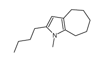 2-butyl-1-methyl-5,6,7,8-tetrahydro-4H-cyclohepta[b]pyrrole结构式