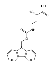 (S)-4-(9H-fluoren-9-ylmethoxycarbonylamino)-2-hydroxybutyric acid Structure