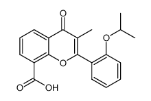 2'-isopropoxy-3-methylflavone-8-carboxylic acid结构式