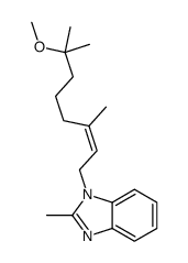 1-(7-methoxy-3,7-dimethyloct-2-enyl)-2-methylbenzimidazole结构式
