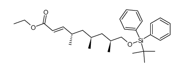 ethyl (2E,4S,6S,8S)-9-[(tert-butyldiphenylsilyl)oxy]-4,6,8-trimethylnon-2-enoate结构式