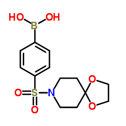 4-(1,4-二氧杂-8-氮杂螺[4.5]癸烷-8-基磺酰)苯基硼酸结构式
