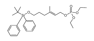 (E)-6-(tert-butyldiphenylsilyloxy)-3-methylhex-2-enyl diethyl phosphate Structure