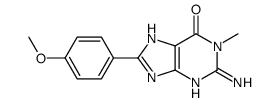 2-amino-8-(4-methoxyphenyl)-1-methyl-7H-purin-6-one结构式