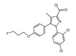 1-(2,4-dichlorophenyl)-5-[4-(3-fluoropropoxy)phenyl]-4-methyl-1H-pyrazole-3-carbonyl chloride结构式