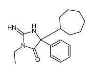 2-amino-5-cycloheptyl-3-ethyl-5-phenylimidazol-4-one结构式