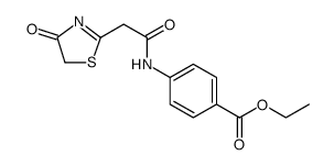 Benzoic acid, 4-[[2-(4,5-dihydro-4-oxo-2-thiazolyl)acetyl]amino]-, ethyl ester Structure