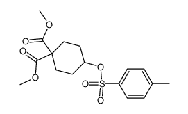 dimethyl 4-(tosyloxy)cyclohexane-1,1-dicarboxylate结构式