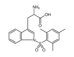 2-amino-3-((N-2,4,6-trimethylbenzenesulfonyl)indole)propionic acid structure