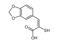 3-(1,3-benzodioxol-5-yl)-2-sulfanylprop-2-enoic acid Structure