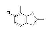 6-氯-2,3-二氢-2,7-二甲基苯并呋喃结构式
