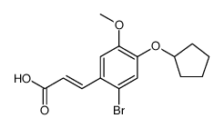 2-Propenoic acid, 3-[2-bromo-4-(cyclopentyloxy)-5-methoxyphenyl] Structure