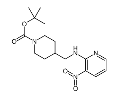 4-[[(3-硝基-2-吡啶基)氨基]甲基]-1-哌啶甲酸叔丁酯结构式