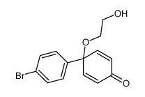 4-(4-bromophenyl)-4-(2-hydroxyethoxy)cyclohexa-2,5-dien-1-one结构式