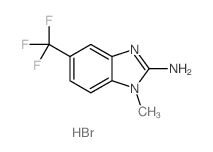 1-methyl-5-(trifluoromethyl)benzimidazol-2-amine,hydrobromide structure