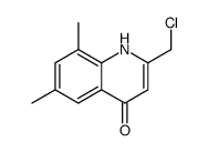 2-(chloromethyl)-6,8-dimethyl-1H-quinolin-4-one结构式